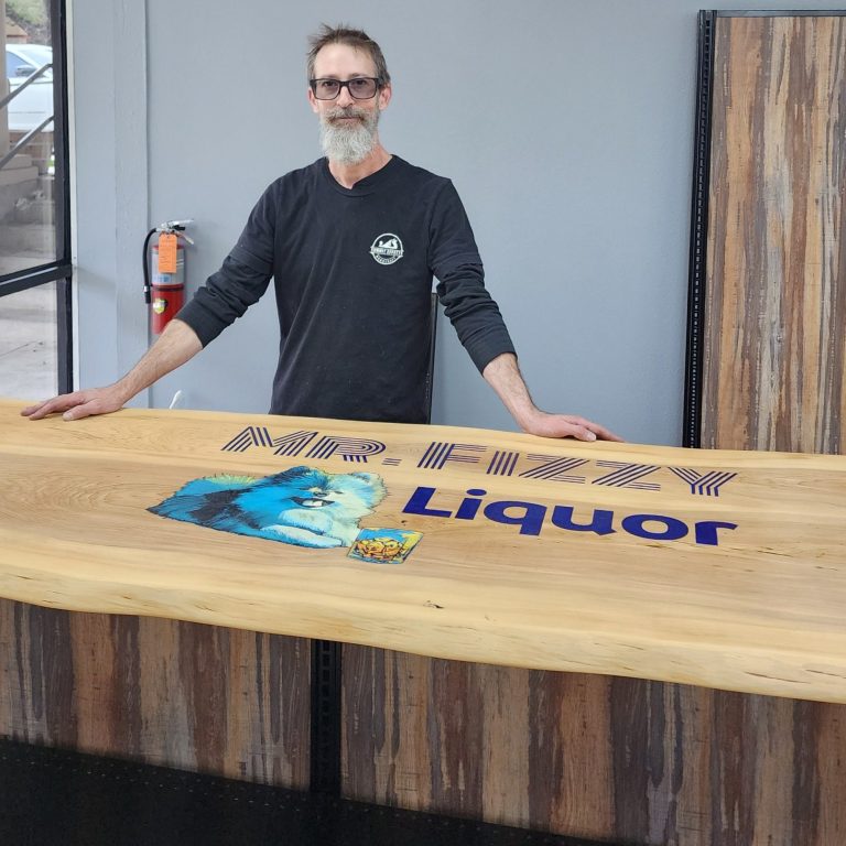 Custom commercial wood countertop Custom hardwood countertop built for a commercial retail space in San Antonio